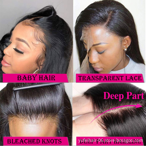 YF Wigs For Black Women 4x4 Glueless Transparent HD Lace Closure Wigs, 13x4/13x6/5x5 Brazilian Long Human Hair Lace  Front Wig